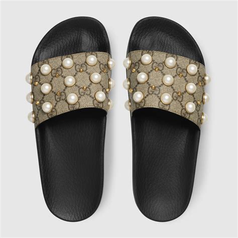 gucci pearl slides 38|affordable gucci slides.